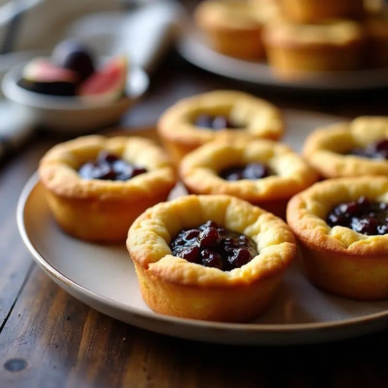 Bollos de Maíz y Queso de Búfala con Mermelada de Higo Negro: Desayuno Italiano Sin Gluten y Alta en Calcio