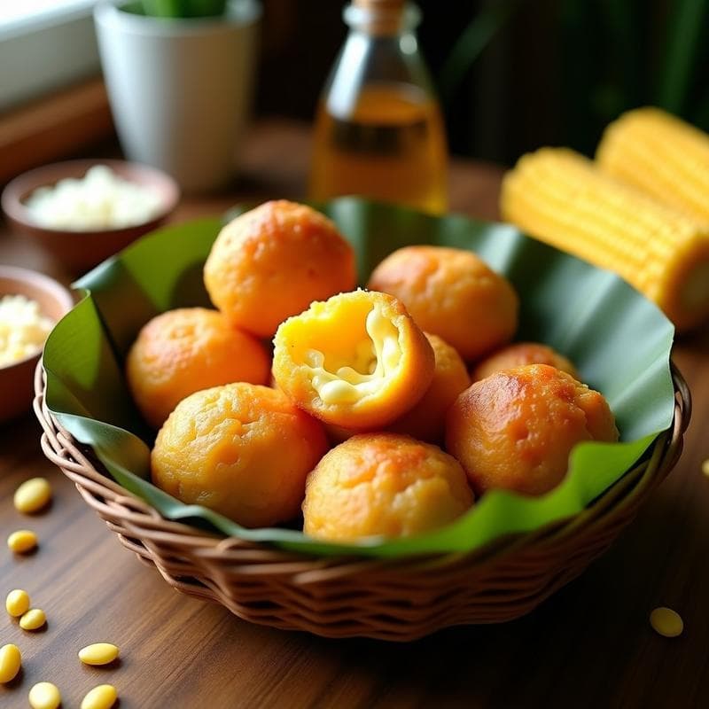 Bollos de Maíz Rellenos de Queso y Choclo: Receta Colombiana en Airfryer Sin Aceite