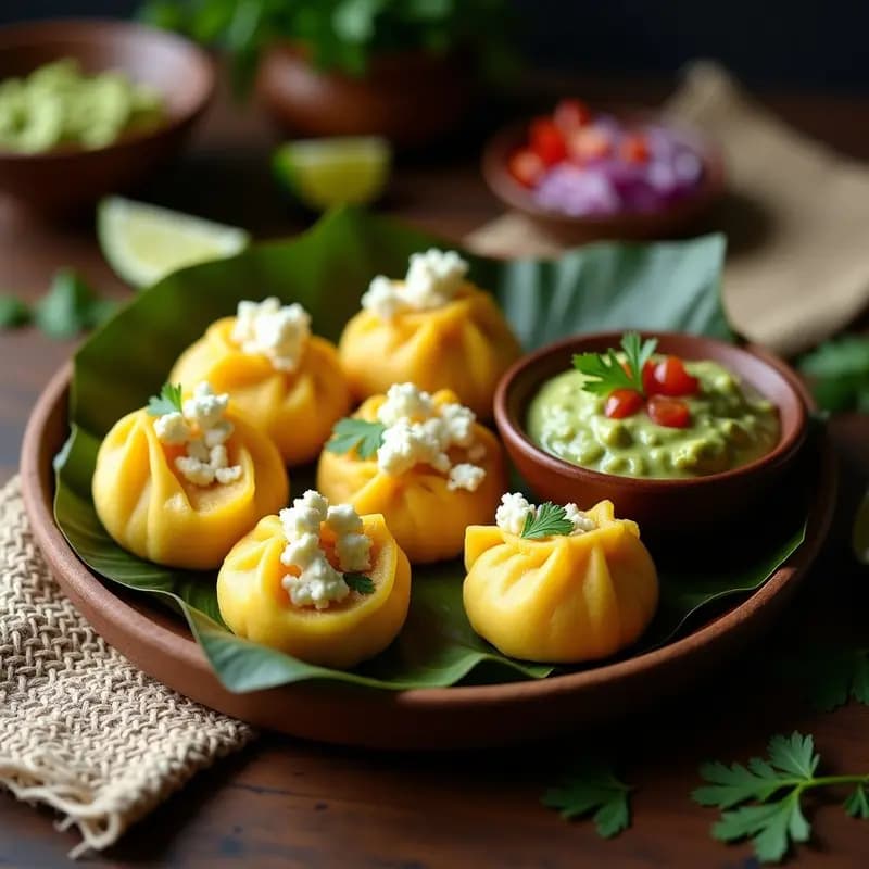 Bollos de Maíz con Queso Fresco y Salsa de Guacamole: Receta Colombiana en 20 Minutos