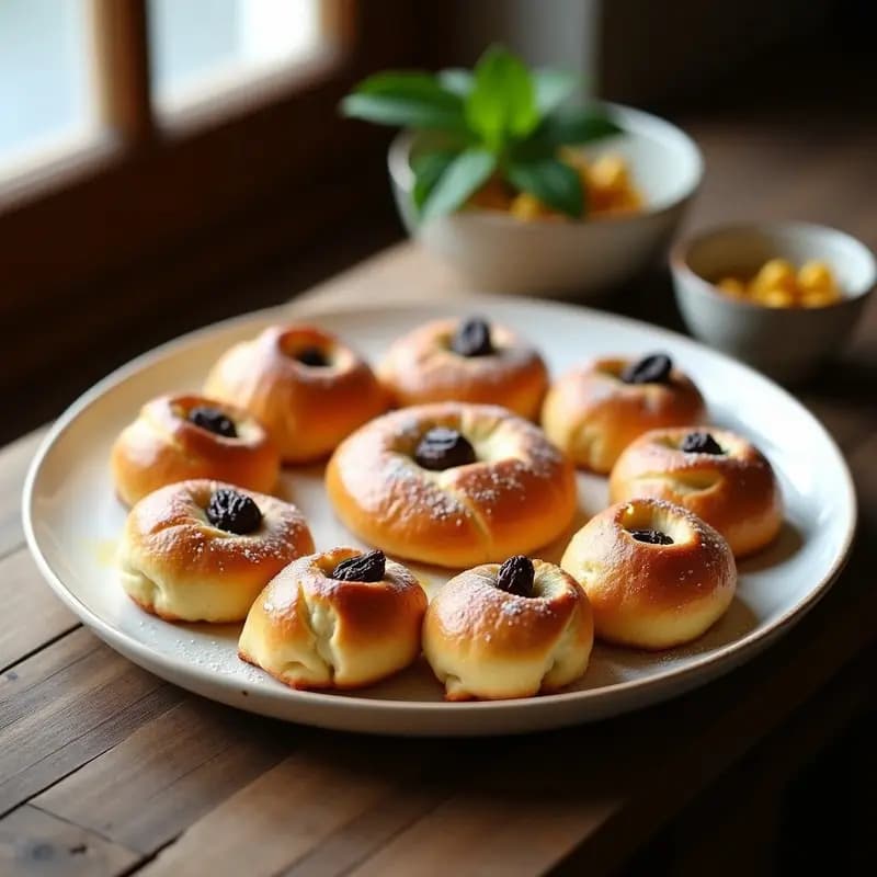 Bollos de Mantequilla Daneses con Cardamomo y Pasas: Receta Nórdica Esponjosa y Aromática