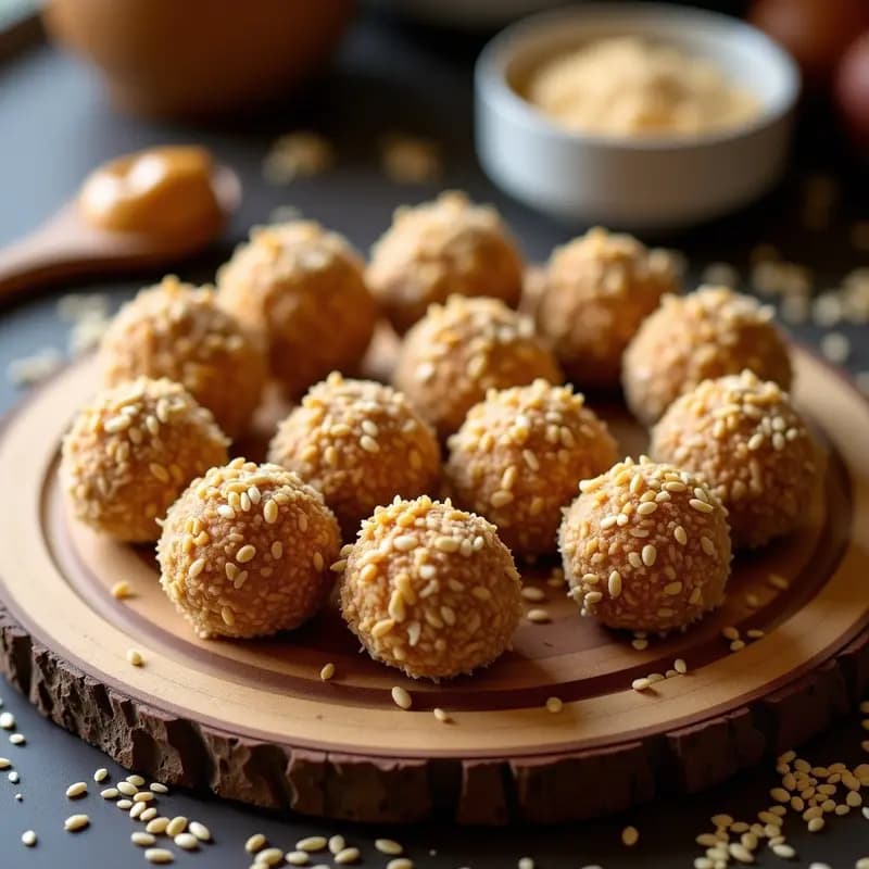 Bollos de Mantequilla de Maní y Dátiles: Snack Energético Argentino Sin Horno