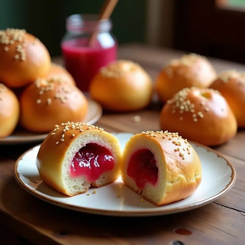 Bollos de Mazo con Mermelada de Guayaba: Receta Canaria Tradicional y Sin Lácteos