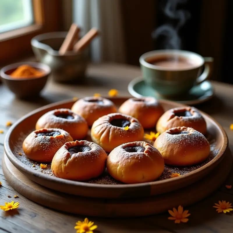 Bollos de Pan de Muerto Rellenos de Chocolate y Chile: Receta Mexicana de Diciembre