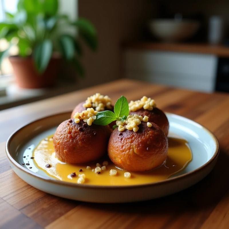 Bollos de Plátano y Cacao con Centro Líquido de Mantequilla de Cacahuete: Postre Sin Harina y Sin Azúcar