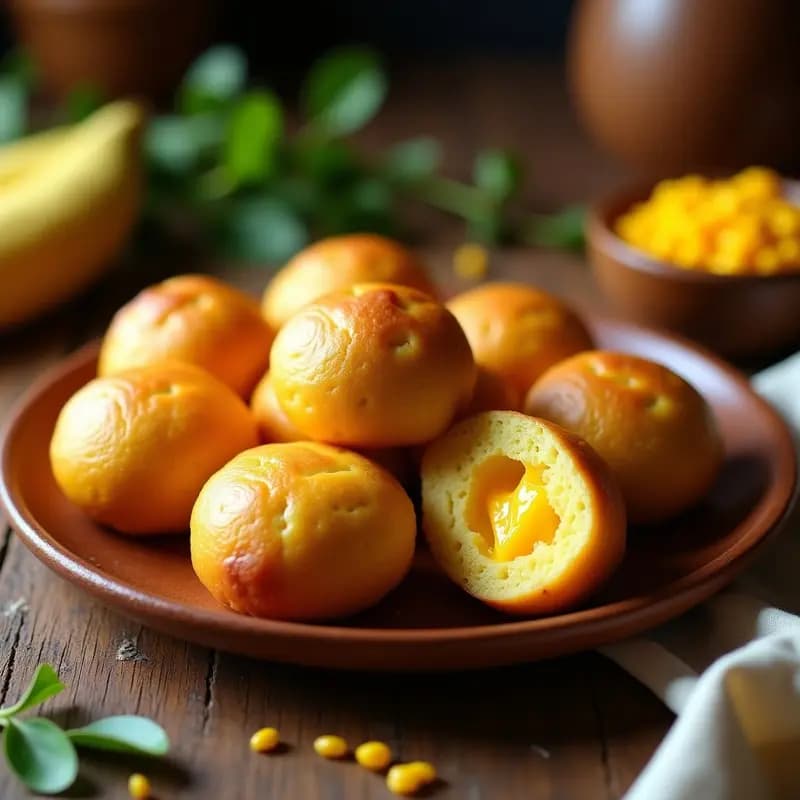 Bollos de Plátano y Maíz con Queso Costeño: Desayuno Colombiano Sin Harina