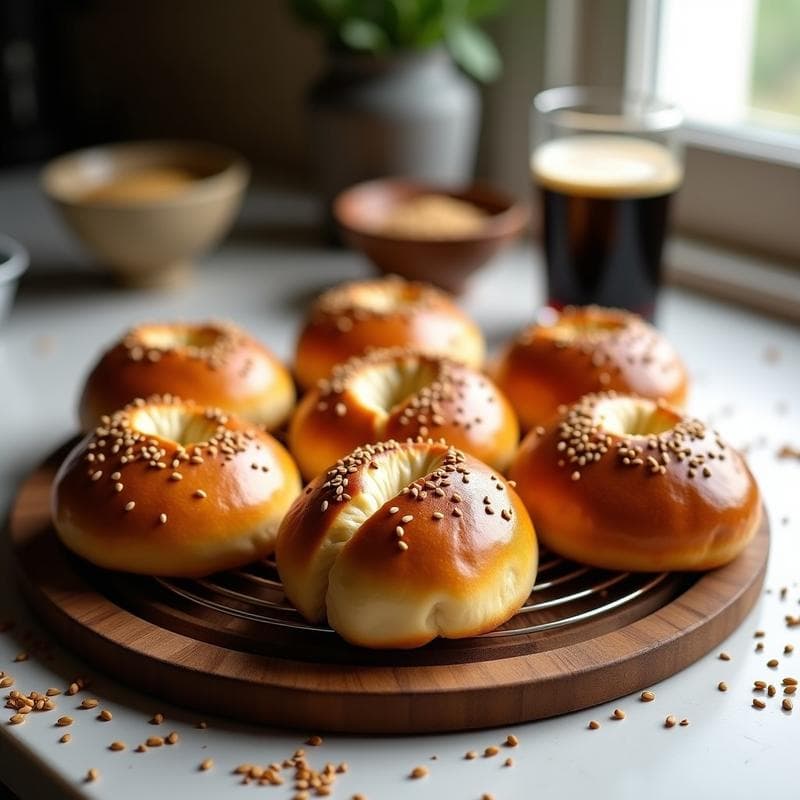 Bollos de harina de teff y cerveza negra: Pan Africano Sin Gluten en Airfryer