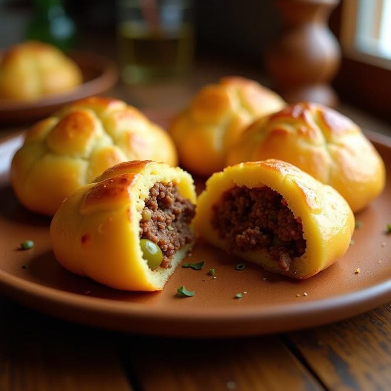 Bollos de Yuca Rellenos de Carne Picada y Aceitunas: Receta Caribena en Olla Rápida