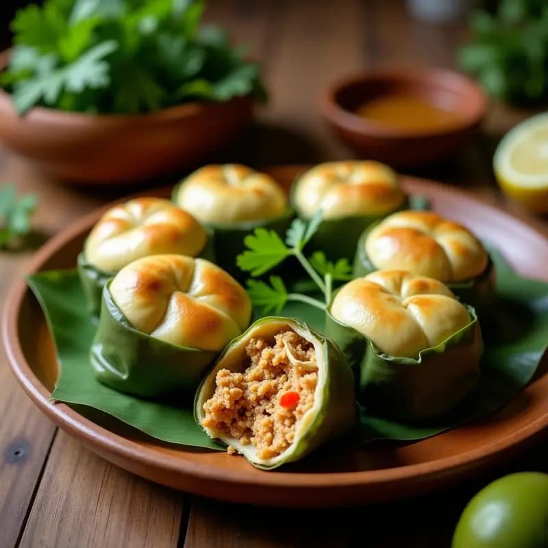 Bollos de Yuca Rellenos de Pollo Desmenuzado: Receta Colombiana Tradicional Sin Gluten