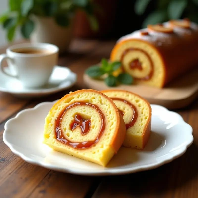 Bolo de Rolo con Goibada: Postre Brasileño de Capas Finas y Dulce de Guayaba