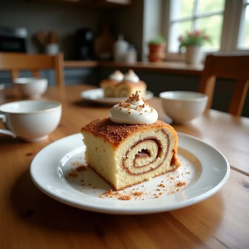 Bolo de Rolo Portugués: Postre Sin Harina con Crema de Coco y Canela
