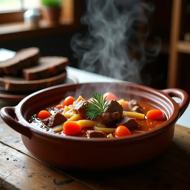 Bольoi de Carne de Res con Repollo y Salsa de Tomate: Receta Ucraniana de Invierno
