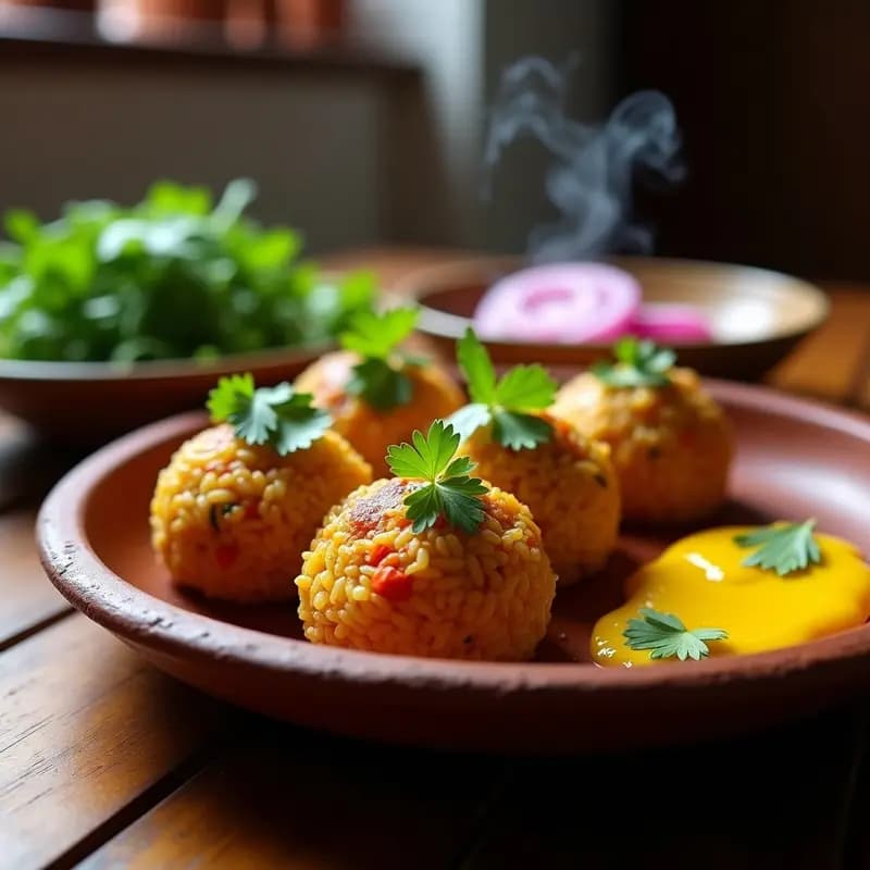 Bolos de Arroz con Pollo y Verduras: Receta Peruana en Olla a Presión para 4 Personas