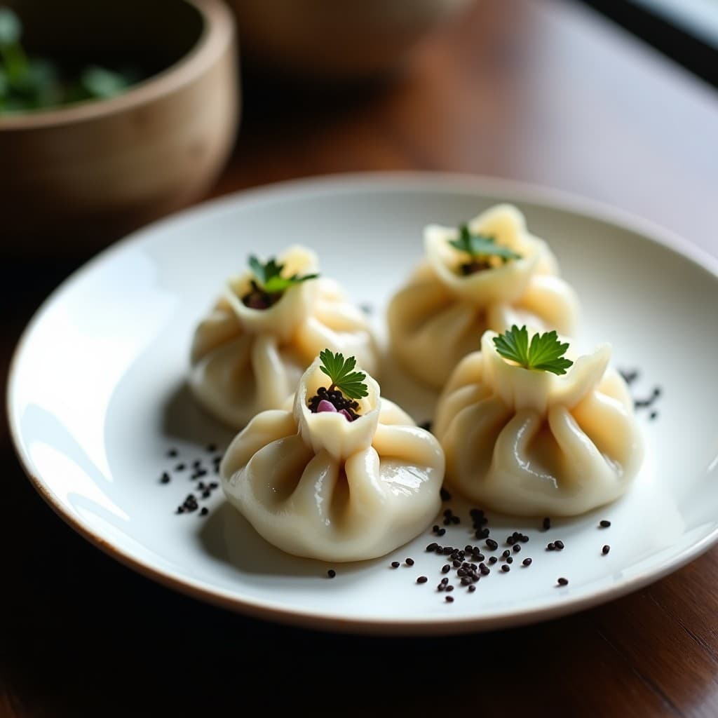 Bolsas de Pasta de Arroz Rellenas de Tofu y Brotes de Soja: Receta Vegana China al Vapor