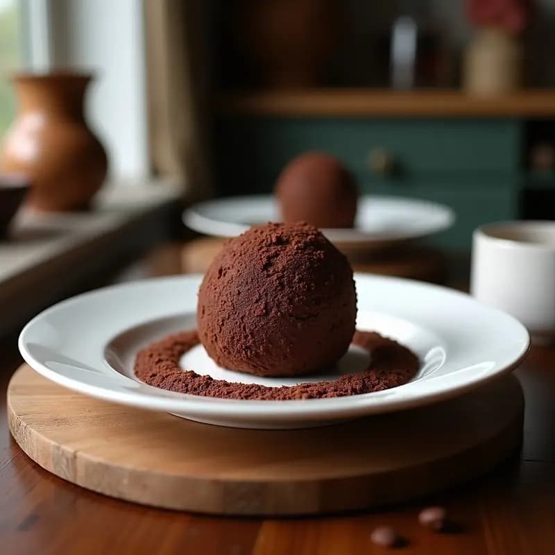 Bomba de Chocolate y Caoba: Postre Vegano con Polvo de Cacao Crudo y Aceite de Coco