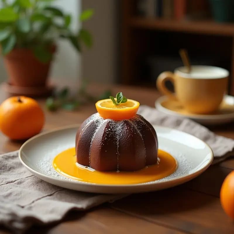 Bomba de Chocolate con Relleno Líquido de Naranja: Postre Español Explosivo