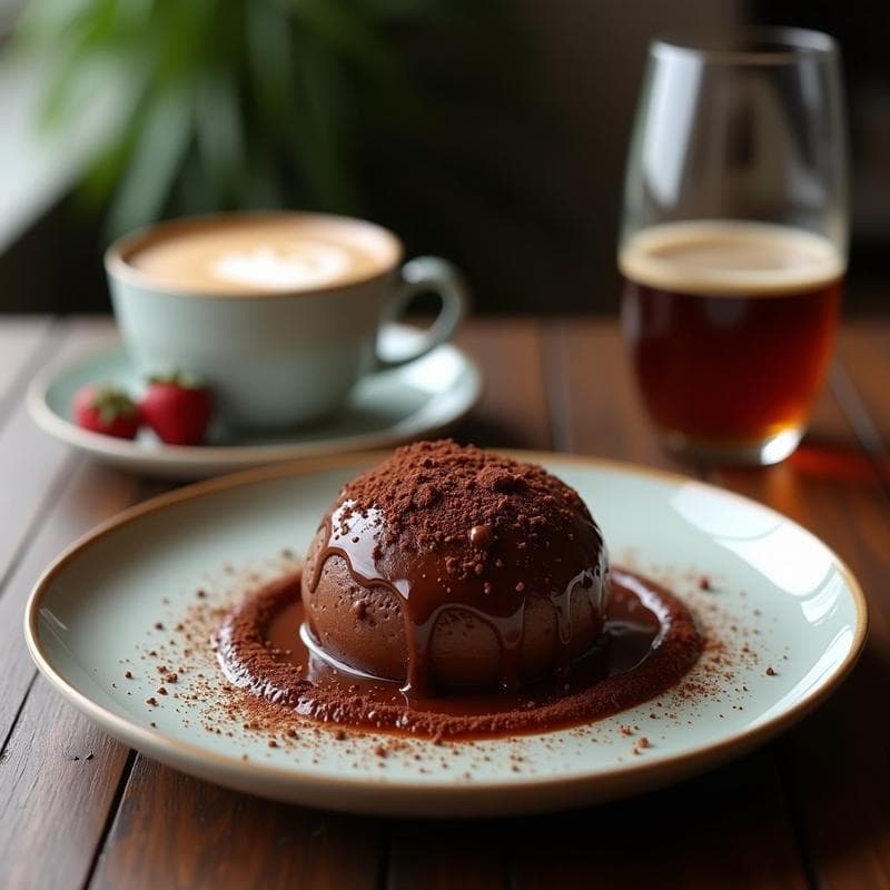 Bombas de Chocolate y Café con Relleno Líquido de Arequipe: Postre Colombiano Keto y Sin Azúcar
