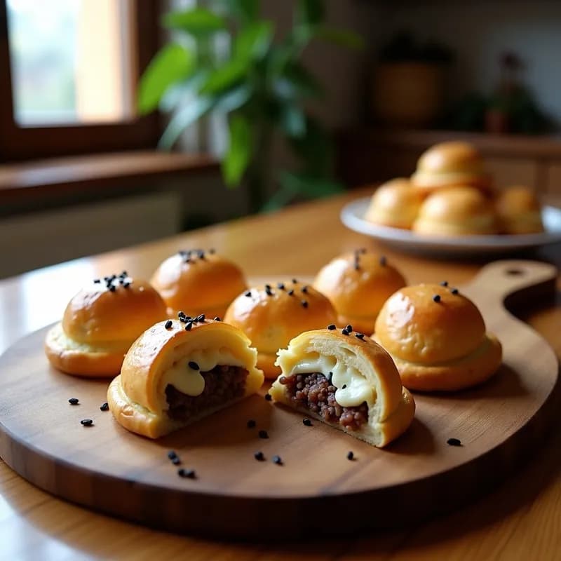 Bombas Rellenas de Cecina y Queso Azul: Receta Crujiente y Gourmet en Airfryer