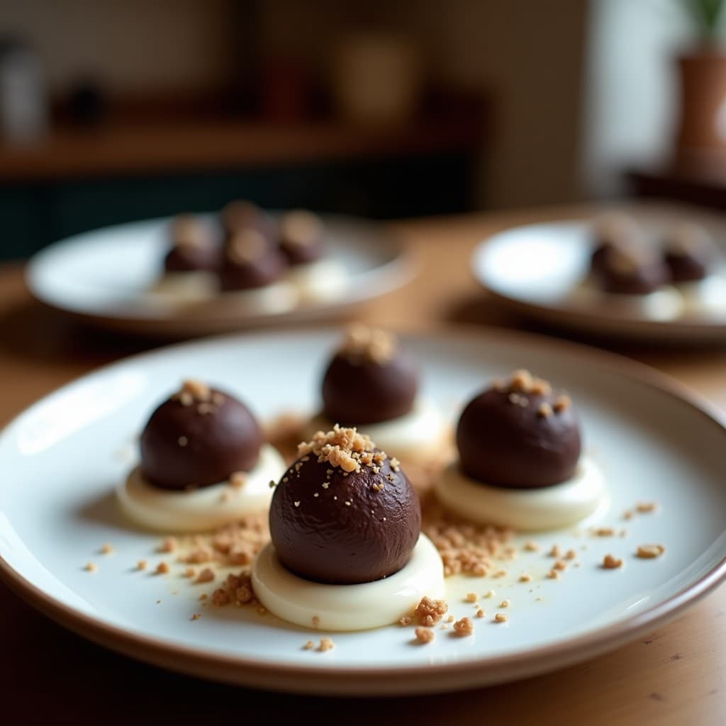 Bombones de Cacao y Aceite de Coco Rellenos de Crema de Avellanas: Postre Keto y Vegano