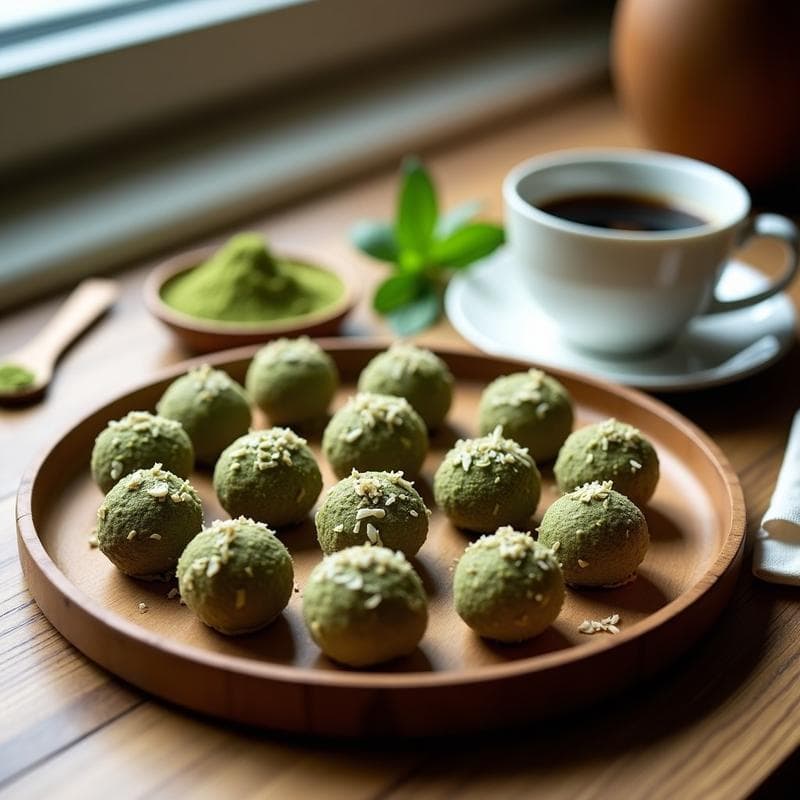 Bombones de Café y Matcha: Receta Vegana Sin Azúcar y Alta en Antioxidantes
