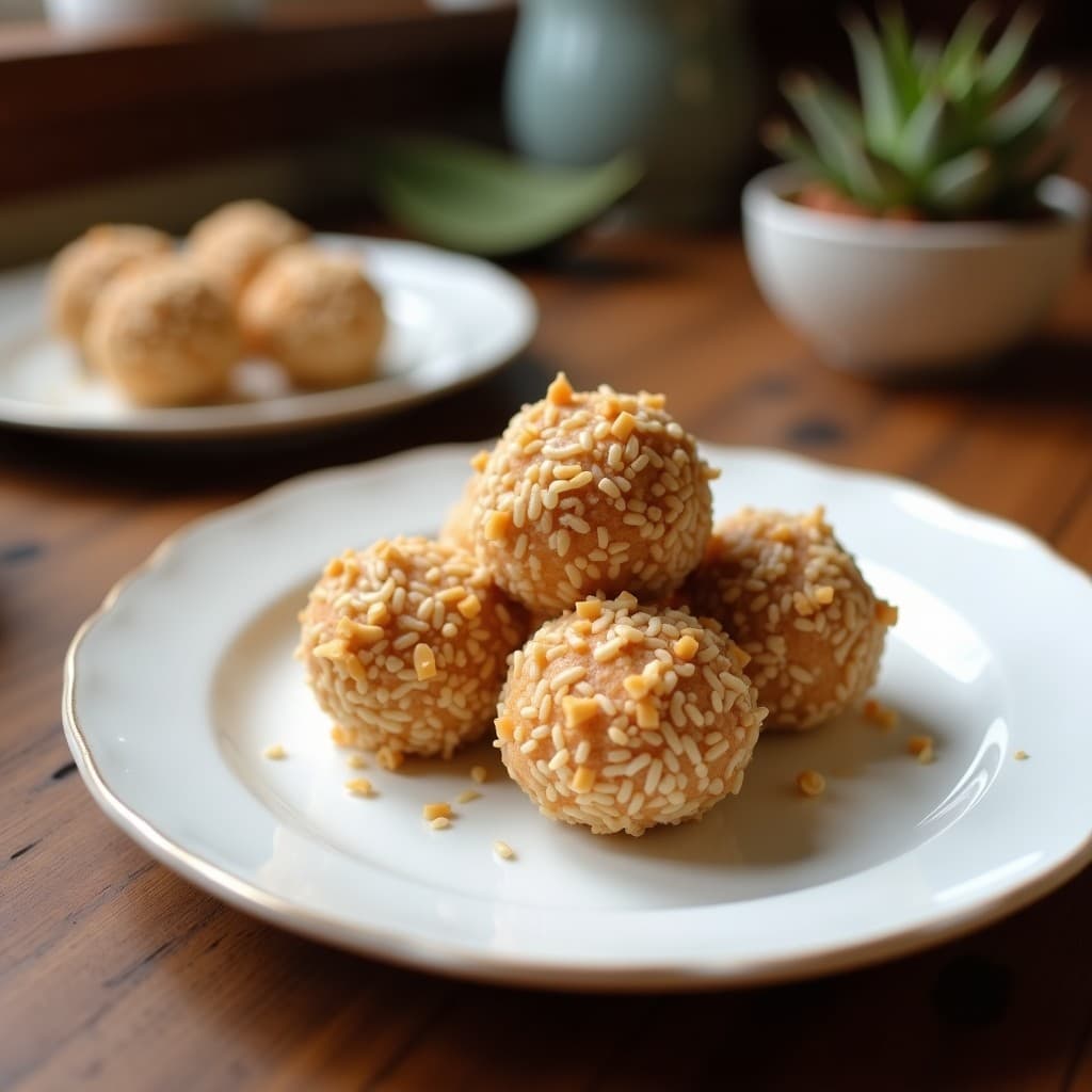 Bombones de Coco y Cacahuete: Postre Sin Azúcar y Alto en grasas saludables
