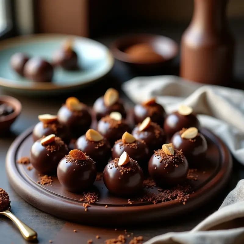 Bombones de Dátiles y Café con Cubierta de Chocolate 85%: Snack Energético y Sin Azúcar