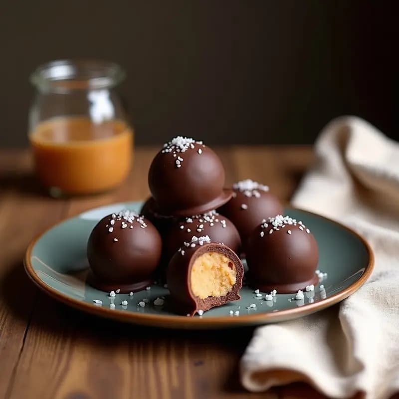 Bonbons de Chocolate con Relleno de Caramelo Líquido y Sal Marina: Dulce Tentación en cada Mordersico