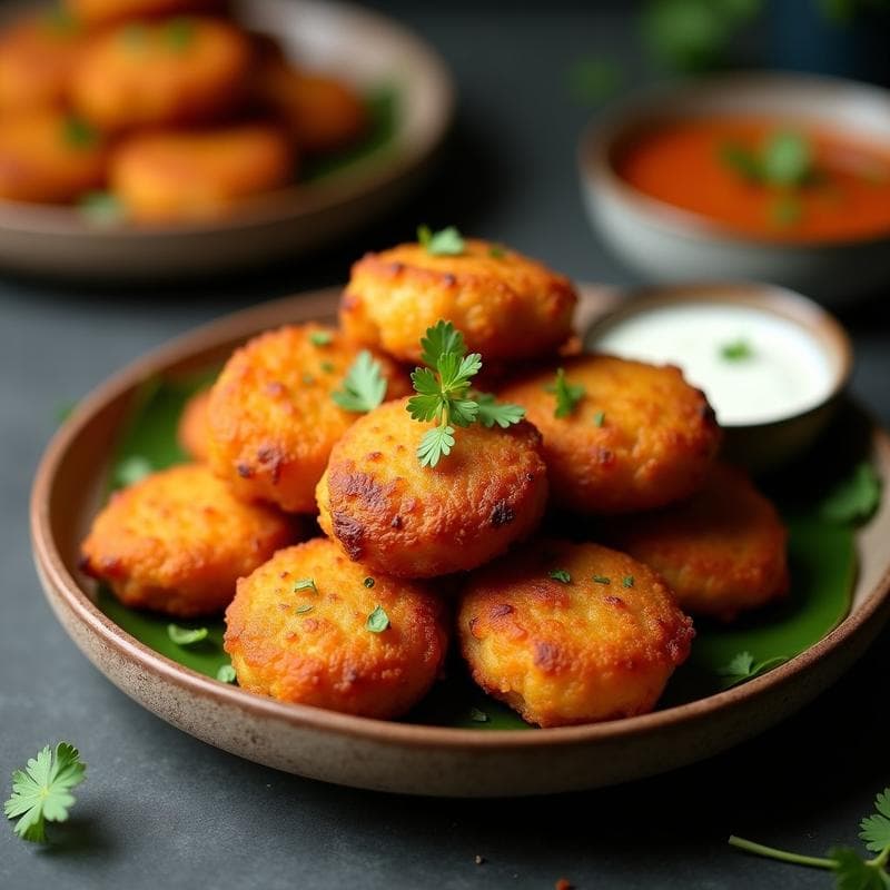 Bondas de Garbanzo Negro y Coco: Aperitivo Indio Crujiente en Airfryer