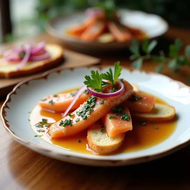 Boquerones en Escabeche con Pan de Cristal: Tapa Andaluza Fácil y Rápida
