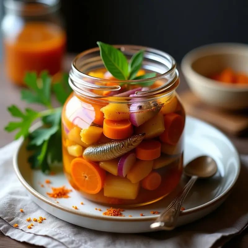 Boquerones en Escabeche con Vinagre de Módena y Azafrán: Tapa andaluza gourmet en 24 horas