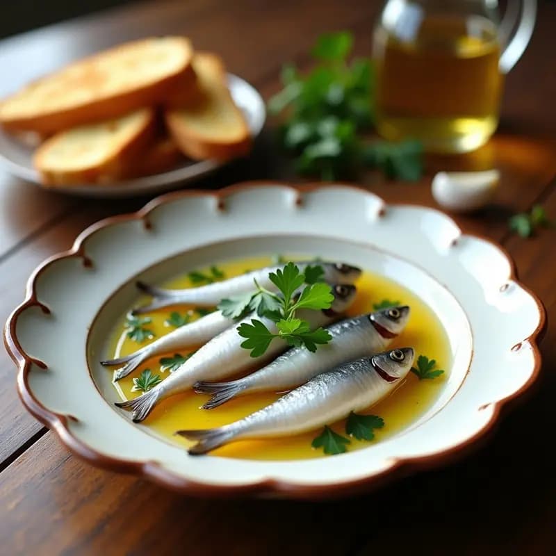 Boquerones en vinagre con pan tostado: Aperitivo andaluz fresco y sin cocción