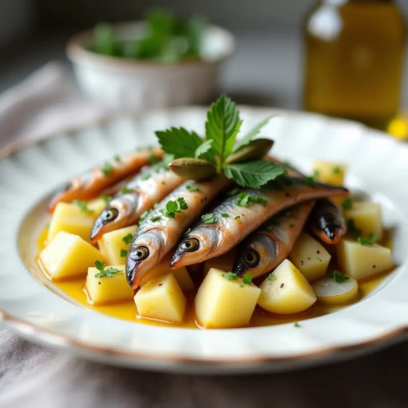 Boquerones en Vinagre con Patata y Cebolla: Entrante Andaluz Sin Cocción y Bajo en Calorías