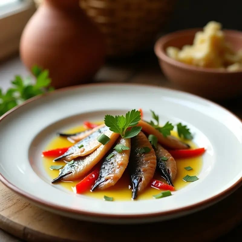Boquerones en Vinagre con Pimientos Asados: Receta Andaluza Sin Cocción y Ligera