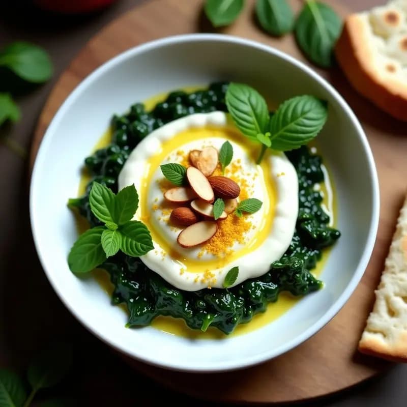 Borani de Espinacas y Yogur: Entrante Persa con Azafrán y Menta Fresca