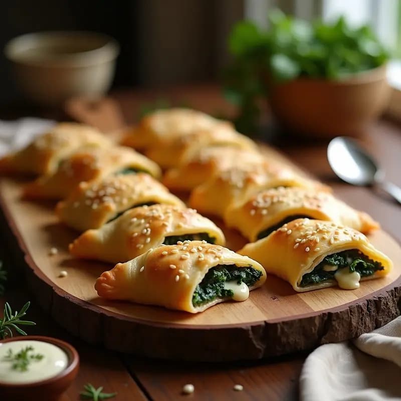 Borek Turco de Espinaca y Queso Vegano: Masas Crujientes en Horno en 30 Minutos
