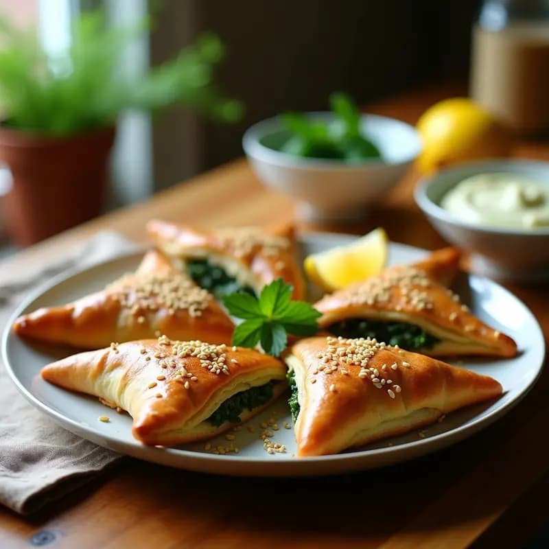 Borek de Espinacas y Feta Vegana: Receta Turca en Hojaldre Integral