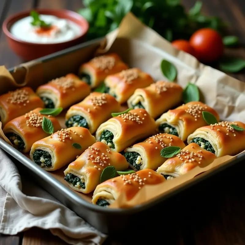 Borek de Espinacas y Queso Feta: Empanadillas Turcas Crujientes en 20 Minutos