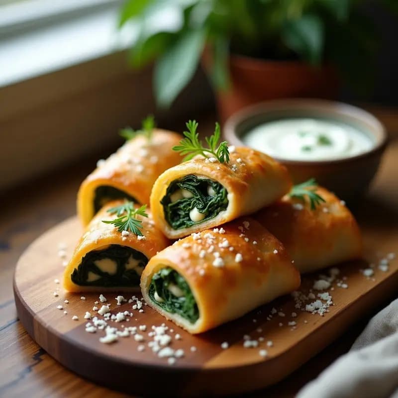 Börek de Espinacas y Queso Feta Vegano: Receta Turca en Hojas de Yufka