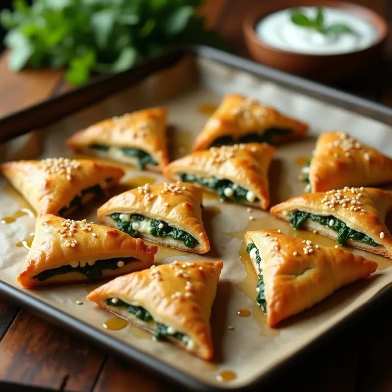 Borek Turco de Espinacas y Queso Feta: Receta Crujiente en Hoja de Yufka