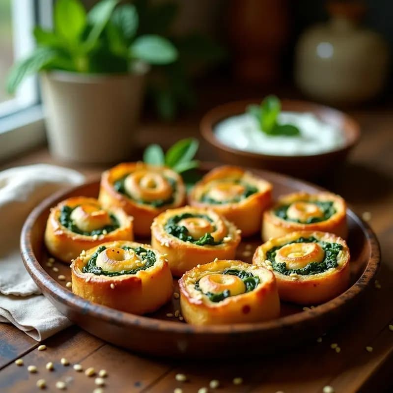 Börek de Espinacas y Queso de Soja: Hoja de Yufka Rellena al Horno