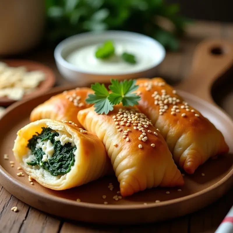 Börek de Espinacas y Queso de Soja: Entrante Turco en Masa Filo Sin Lactosa