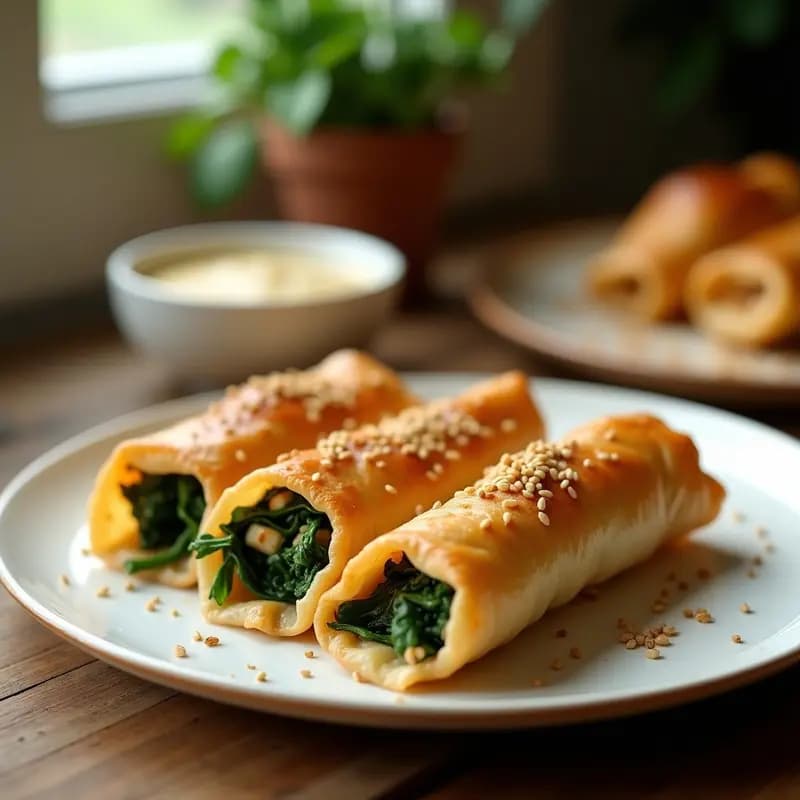 Börek de Espinacas y Tofu: Hoja de Filo Rellena al Estilo Turco en Airfryer