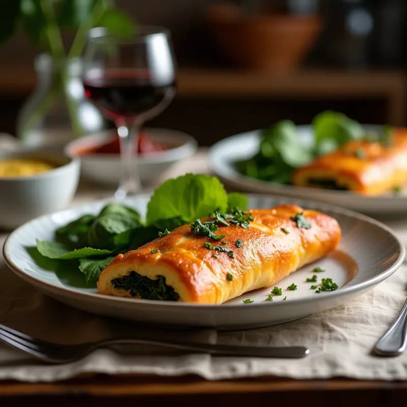 Boremek de Espinacas y Queso Halloumi: Receta Turca de Pastel Salado en 35 Minutos