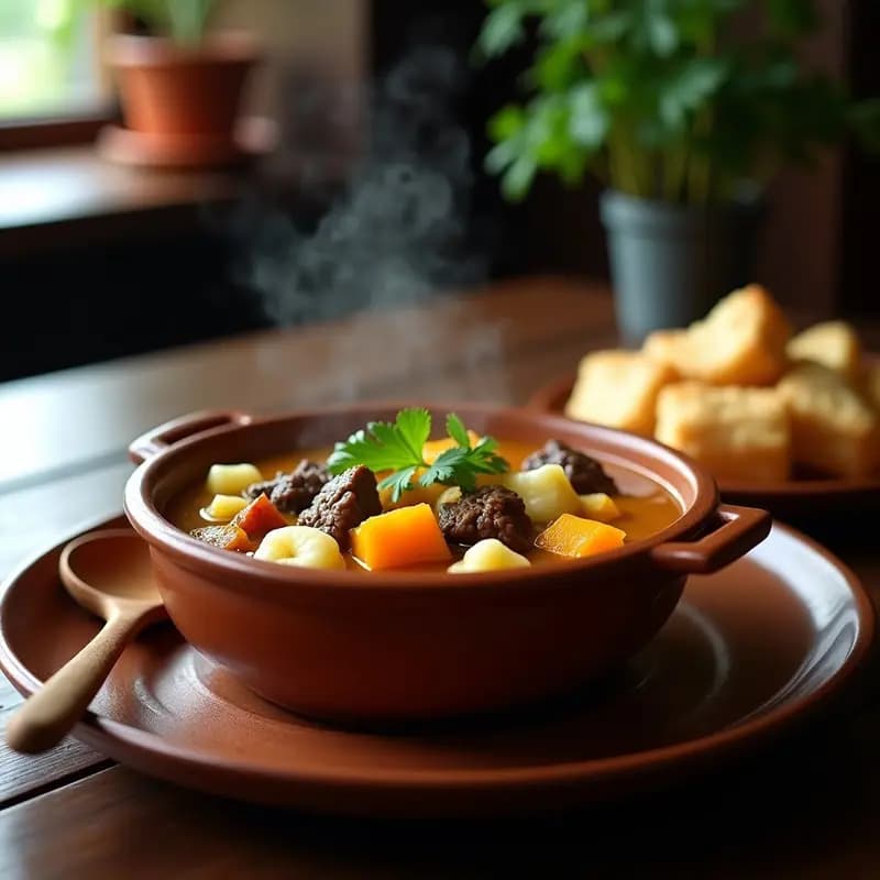 Bori Bori de Calabaza y Carne de Res: Sopa Paraguaya Tradicional en Olla Express