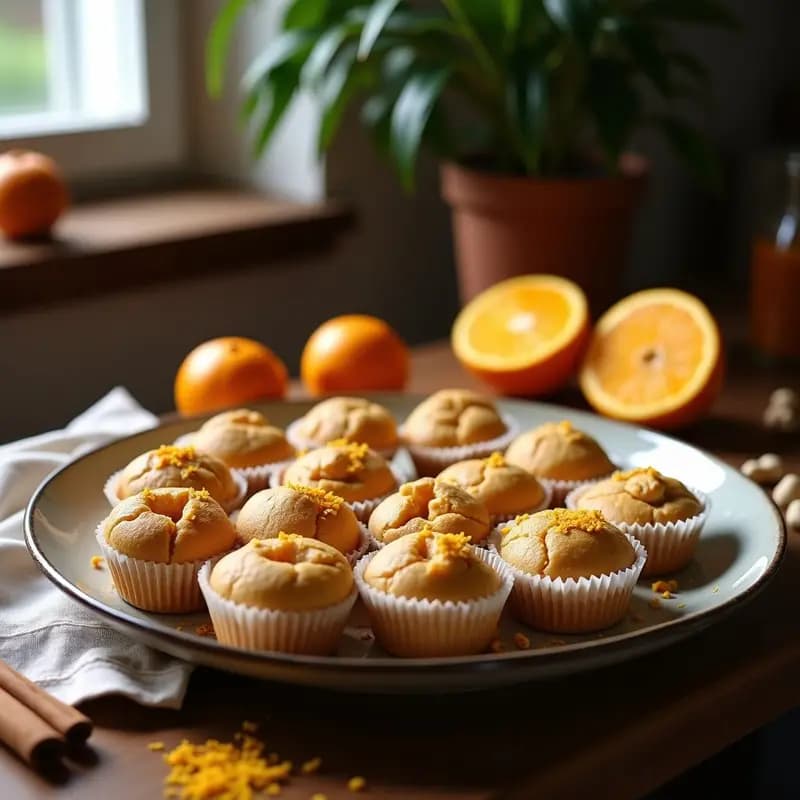 Borneos de Canela y Nuez Moscada: Postre Portugués Vegano con Toque de Naranja