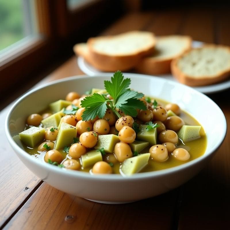 Borracha de Chayote con Garbanzos: Receta libanesa Vegana y Sin Aceite