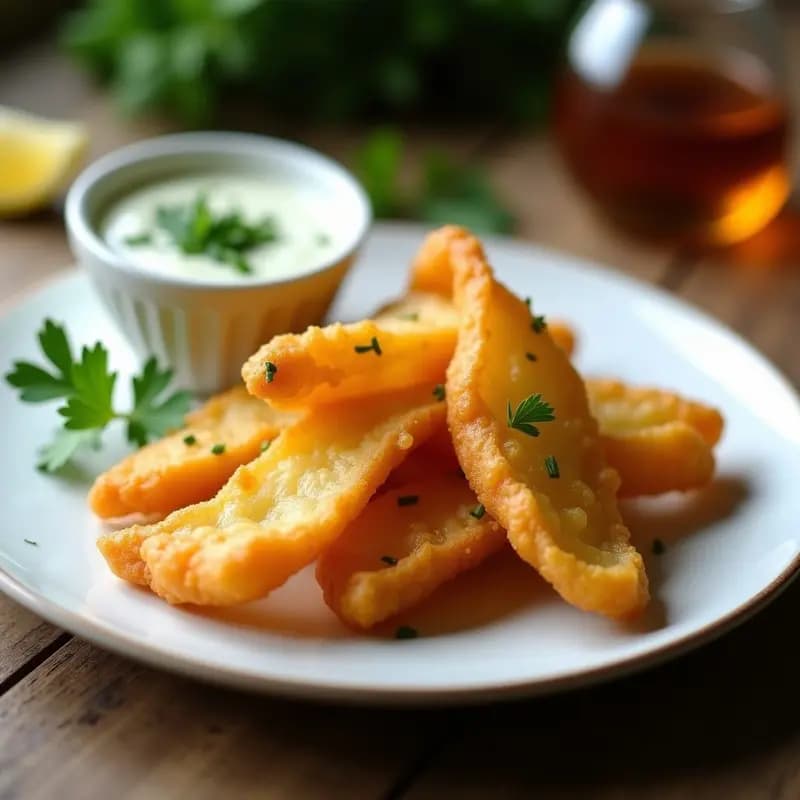 Borrajas en Tempura con Salsa de Ajo y Perejil: Tapa Murciana Crujiente en Airfryer