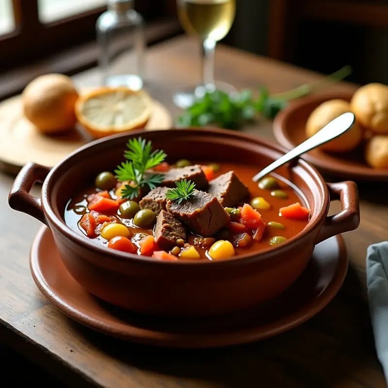 Borrego al Chilindrón con Aceitunas y Patatas: Receta Aragonesa en Olla Exprés y tradicional