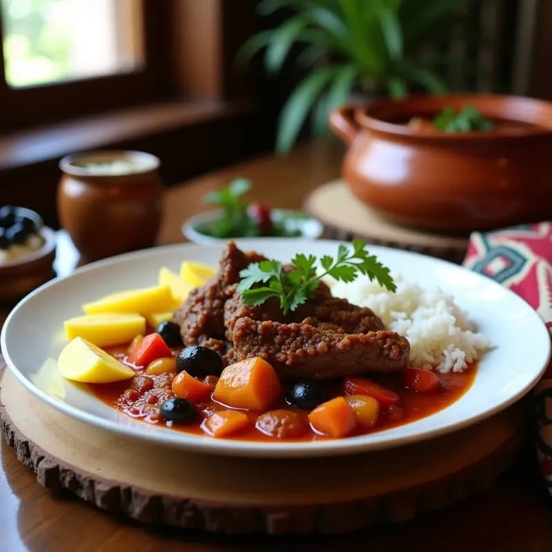 Borrego al Chilindrón: Estofado Peruano Tradicional con Aceitunas y Tomate