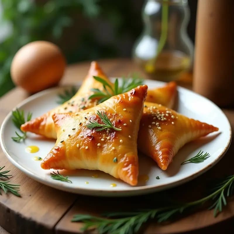 Borrek de Queso Vegano y Hierbas: Aperitivo Turco Crujiente en Airfryer