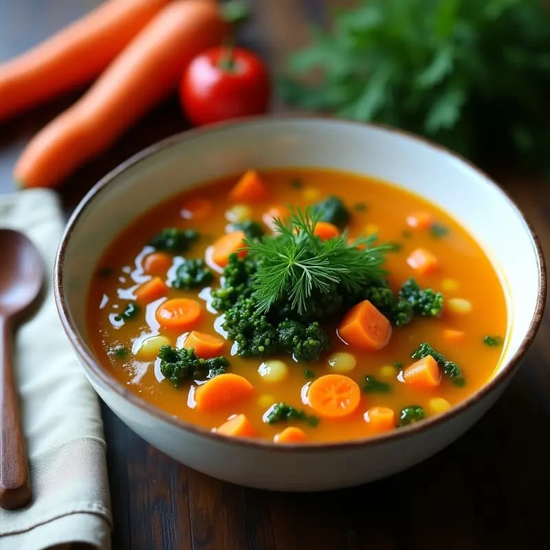 Borscht de Col Rizada y Zanahoria: Sopa Rusa Detox en Thermomix